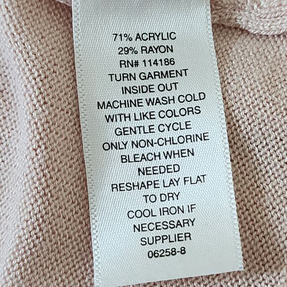 Liz Claiborne Medium Blush Pink Cardigan Sweater - Picture 4 of 4